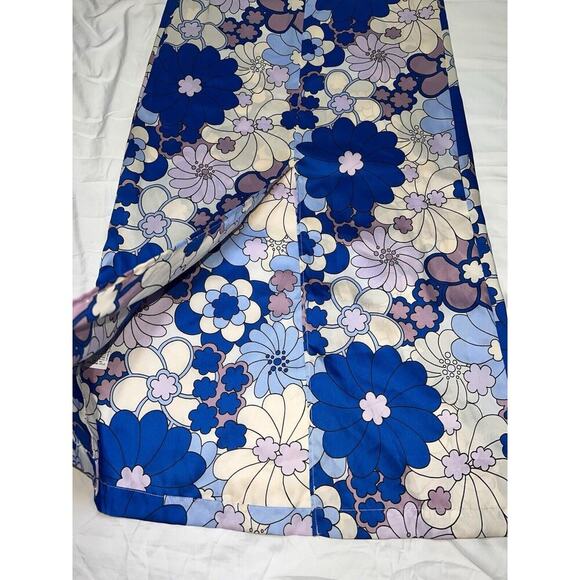 Zara Strapless Floral Dress - Blue and Purple - Picture 12 of 14